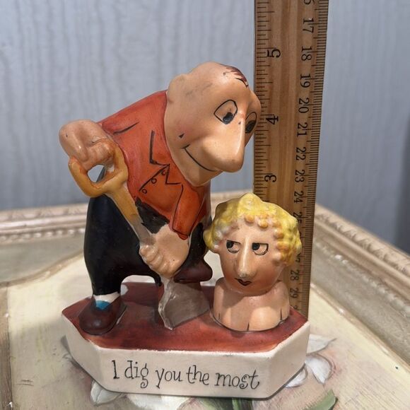 Rare Vintage 50s Ucagco Dark Humor Figurine Couple Husband Wife Made in Japan - Picture 10 of 12